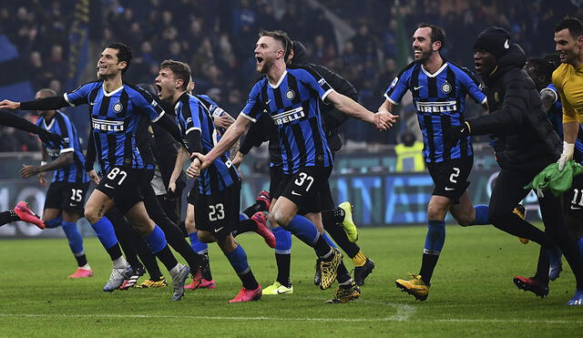Inter venció a Milan por la fecha 23 de la Serie A. Foto: AFP