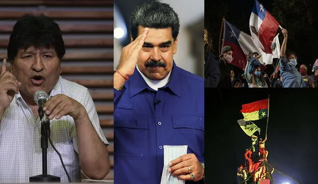 Evo Morales y Nicolás Maduro felicitan a los chilenos por histórica jornada electoral. Foto: Composición LR / AFP