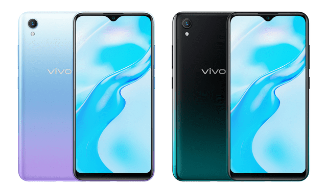 El Vivo Y1s está disponible e color Aurora Blue y Olivia Black.| Foto: Vivo