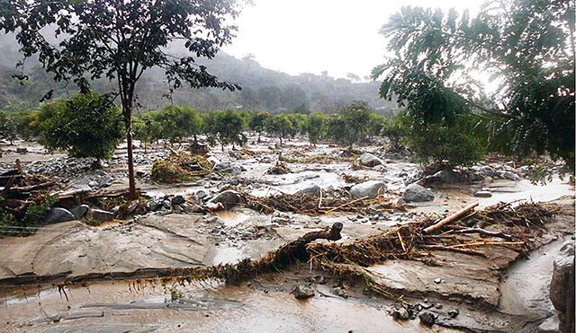 250 viviendas afectadas en distrito de Yaután por intensas lluvias