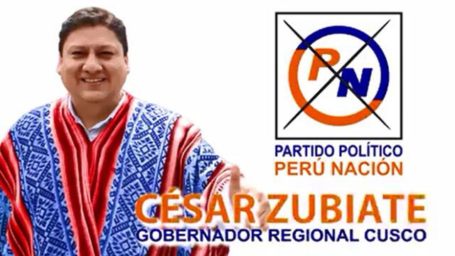 Cusco: Candidato Zubiate causa polémica por comercial de Perú Nación [VIDEO]