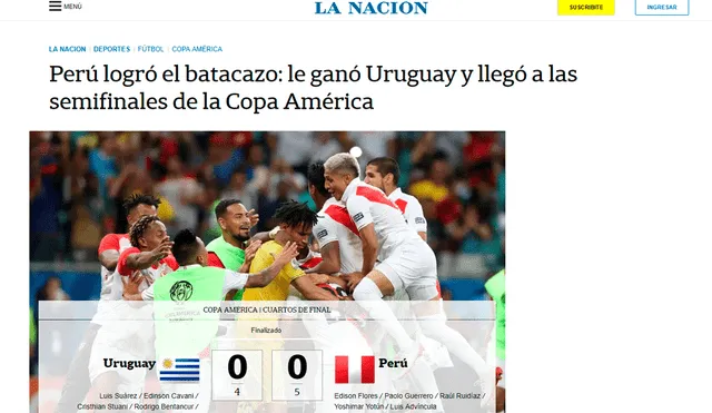 Perú vs. Uruguay: reacción de la prensa por la clasificación de la bicolor
