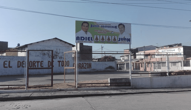 Huancayo: propaganda del JUS en complejo deportivo de El Tambo
