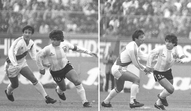 En 1985, en el Estadio Nacional, eliminatorias para México 86, Perú venció 1-0 a Argentina. Detrás de ese gran encuentro hubo una férrea marca de Luis Reyna a Maradona. Foto: La República