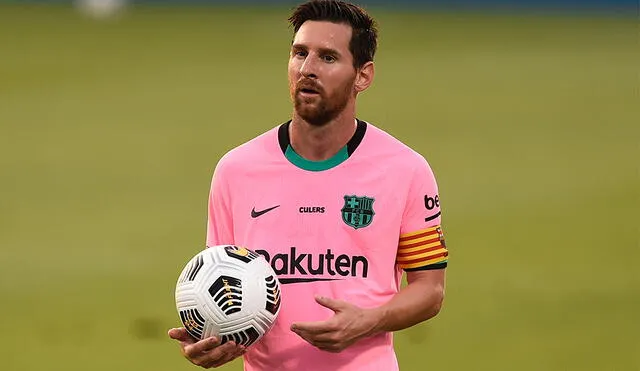 Lionel Messi marcó su primer doblete con Ronald Koeman como técnico de Barcelona. Foto: AFP.