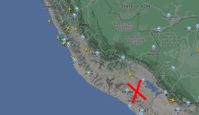 Foto: composición LR/ captura Flightradar