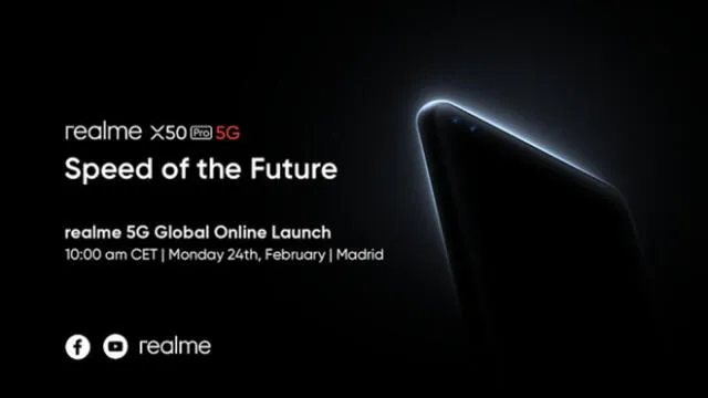 El realme X50 Pro 5G será presentado el 24 de febrero.