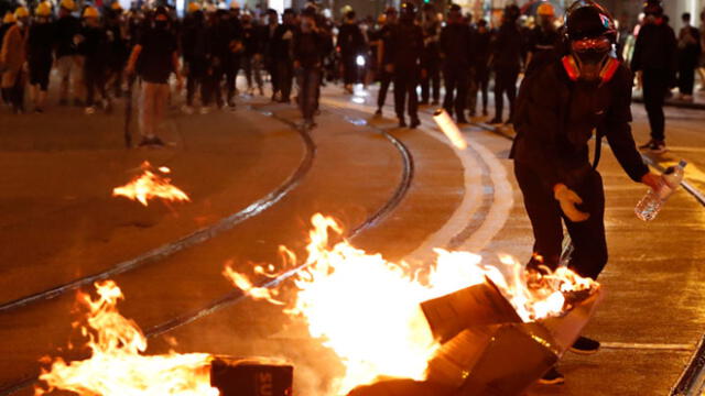 Protestas en Hong Kong. Foto: EFE.