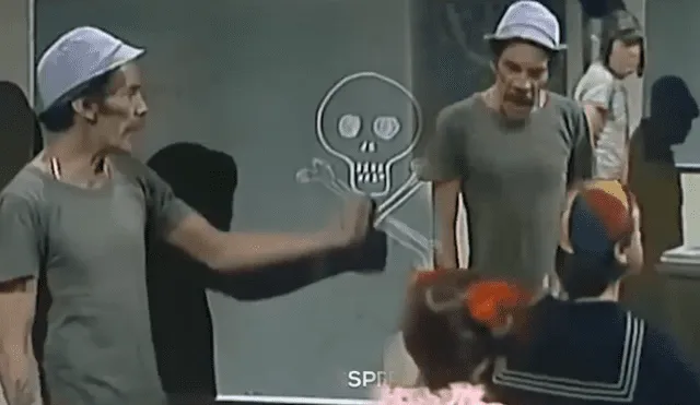 El video viral de YouTube muestra la escena en que 'Don Ramón' del Chavo del 8 destrona el puesto del profesor 'Jirafales'.