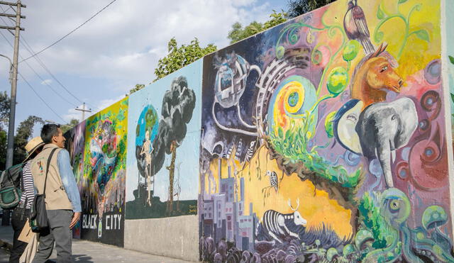 Murales con mensajes medio ambientales adornan el centro de Arequipa | FOTOGALERIA