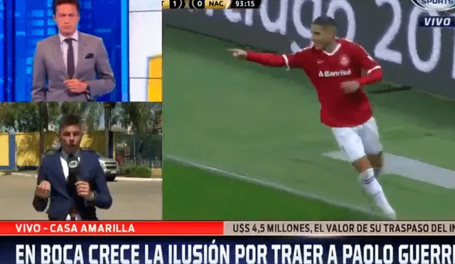 La cadena internacional Argentina Fox Sports informó que Paolo Guerrero tiene un pie y medio en Boca Juniors.