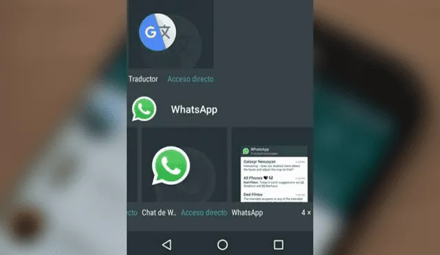 Busca el widget que parece una conversación de WhatsApp. Foto: Captura.