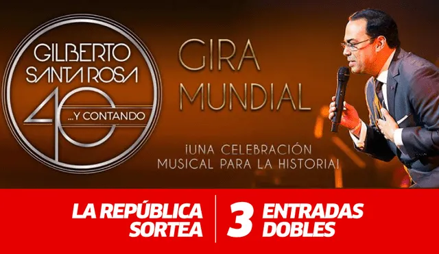 Lista de ganadores: La República te lleva al concierto de Gilberto Santa Rosa "40 y contando"