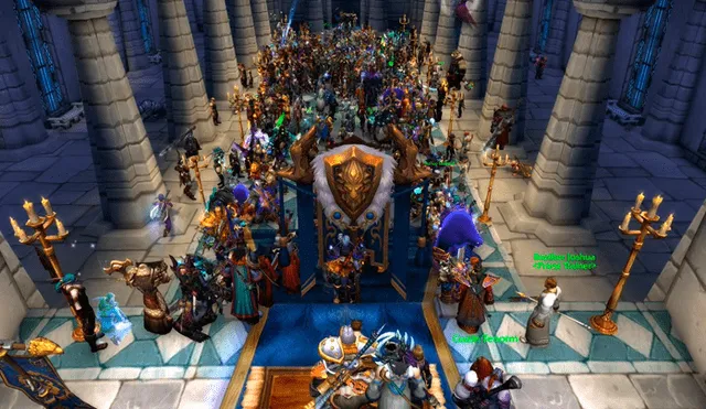 Jugadores de la Alianza rinden tributo a Reckful. Foto: World of Warcraft.