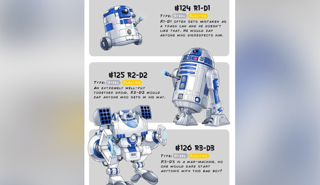 R2-D2 obtiene pre-evolución y evolución como si fuese un Pokémon.