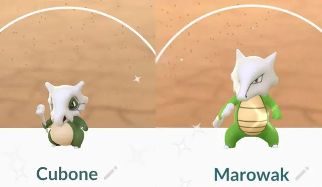 Cubone y Marowak shiny en Pokémon GO. Foto: Pokémon GO