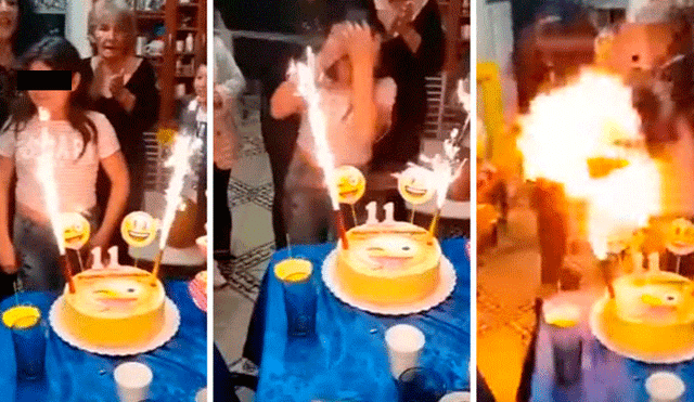En YouTube, una niña terminó envuelta en llamas tras soplar las velas de su pastel [VIDEO]