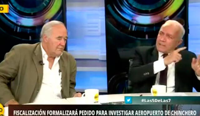 García Belaunde y Lombardi protagonizan enfrentamiento en vivo por aeropuerto de Chinchero | VIDEO