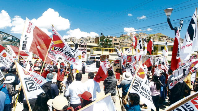 CANDIDATO. Pedro Castillo cada vez va logrando mayor adhesión política en el altiplano. En la primera vuelta tuvo el primer lugar en votaciones en Puno.