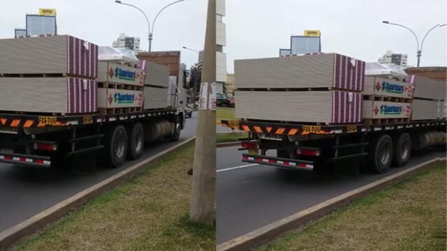 #YoDenuncio: camión con carga pesada estaciona en zona prohibida