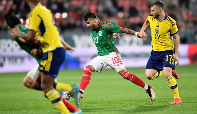 México y Suecia igualan sin goles en España previo al Mundial Qatar 2022. Foto: AFP