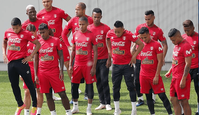 Entrenamiento de la selección peruana.