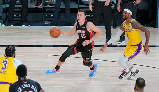 Lakers vencen de manera parcial a los Heat por el Game 3 de la final de NBA 2020. Foto: AFP.