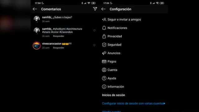 Instagram: conoce cómo activar el modo oscuro en Android y iPhone con iOS 13  [VIDEO]