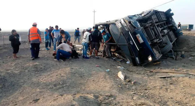 Trujillo: Tres muertos y varios heridos dejó despiste de bus en Chicama [VIDEO]