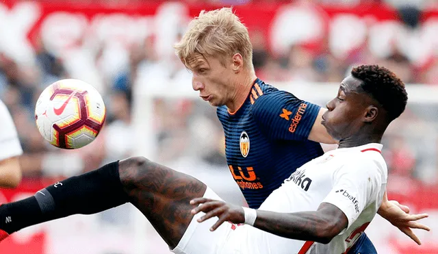 Valencia venció a Sevilla por 1-0 en la jornada 29 de la Liga Santander 2019