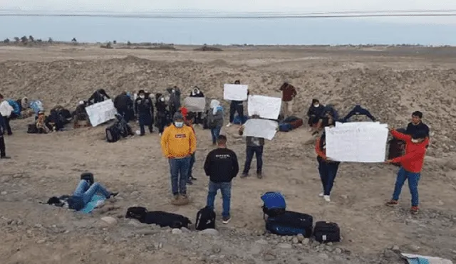 Desde Arica, peruanos exigen regresar al país pero son amenazados con denuncia penal.