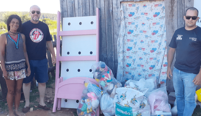 Pablo Bengoechea donó juguetes y una cama para los más necesitados en el Merendero La Colina, en Uruguay. | Foto: @RIVERATODOMANYA