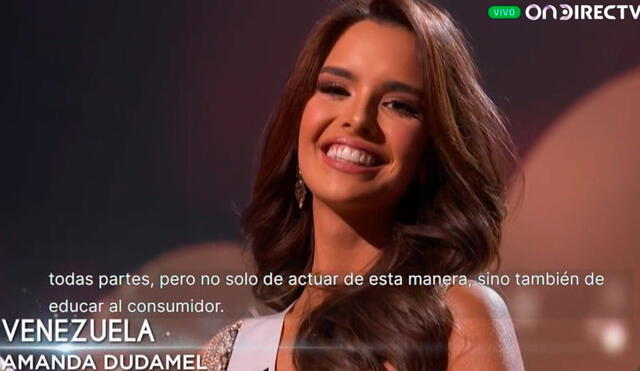 Amanda Dudamel pasa al top 16 de Miss Universo. Foto: captura/Directv