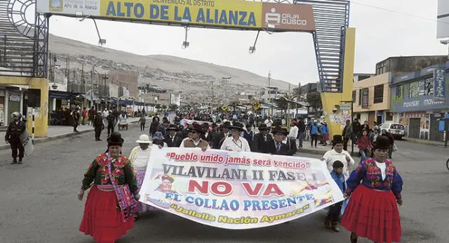 Comunidades de Tarata y Puno se unen por suspensión de Vilavilani II  