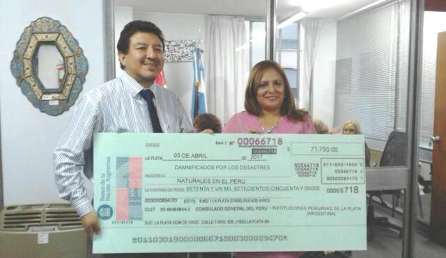 Peruanos en Argentina apoyan a los damnificados