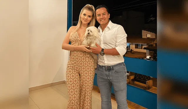 Brunella Horna halaga a Richard Acuña. Foto: Captura Instagram.