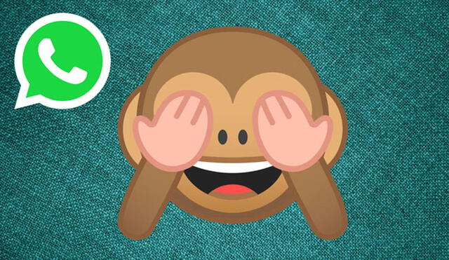 El emoji de WhatsApp del monito tapándose los ojos. Foto: captura LR