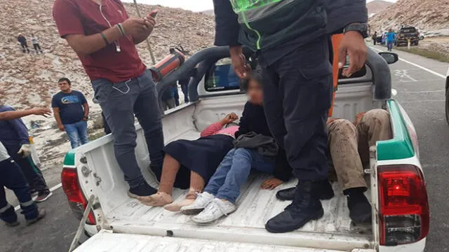 Heridos fueron trasladados a hospitales de Arequipa.