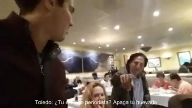 Alejandro Toledo se molestó al ser grabado en restaurante de California