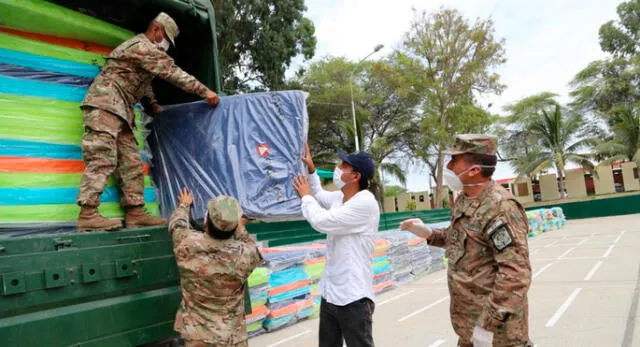 MPCh entregó colchonetas al Ejército como apoyo en días de emergencia.