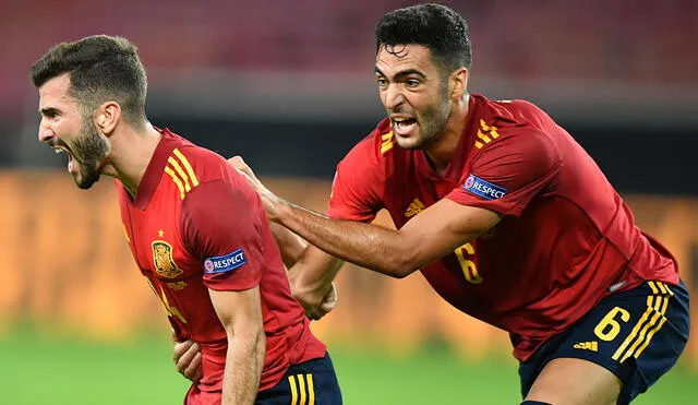 España empató en el último minuto con Alemania con gol de José Luis Gayà. Foto: EFE