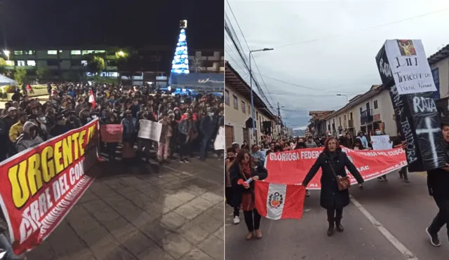 Los manifestantes recorrieron varias calles del Centro Histórico de Cusco. Foto: Alexander Flores/URPI