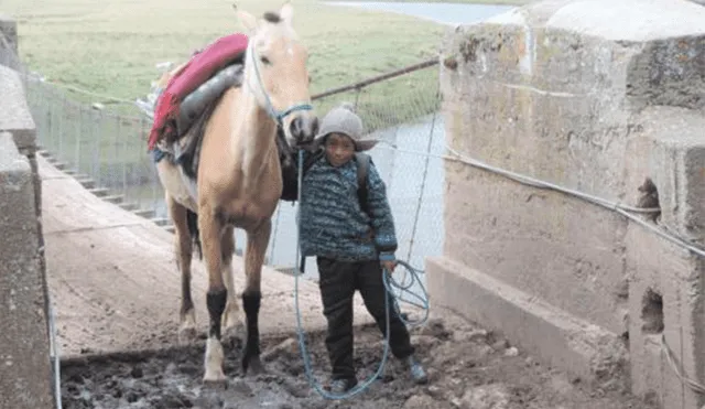 Diego aprendió a montar caballo de sus padres, quienes pastorean animales. (Foto: Andina)