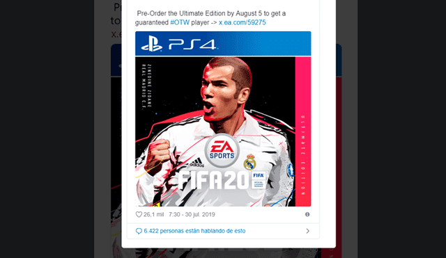 La futbolista estadounidense Megan Rapinoe era una de las más sonadas para ocupar la portada de FIFA 20 Ultimate Edition, pero fue finalmente ‘Zizou’ el confirmado.