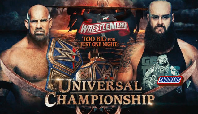 WrestleMania 36: Goldberg vs. Braun Strowman por el Campeonato Universal. | Foto: WWE