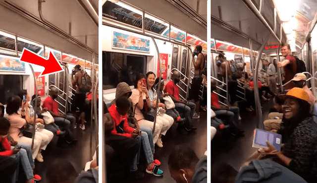 En YouTube, un joven subió al tren interpretando una canción de los Backstreet Boys y no imaginó que los pasajeros se sumarían.