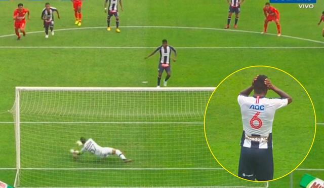 Carlos Ascues falló un penal y perjudicó a Alianza Lima ante Sport Huancayo. Foto: captura de Gol Perú