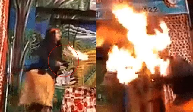 YouTube: impactante momento en que actor se incendia en escenario [VIDEO]