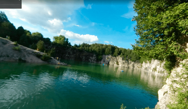 Desliza las imágenes para ver cómo luce este famoso lugar en el que se filmó la escena del lago en It. Fotocaptura: Google Maps