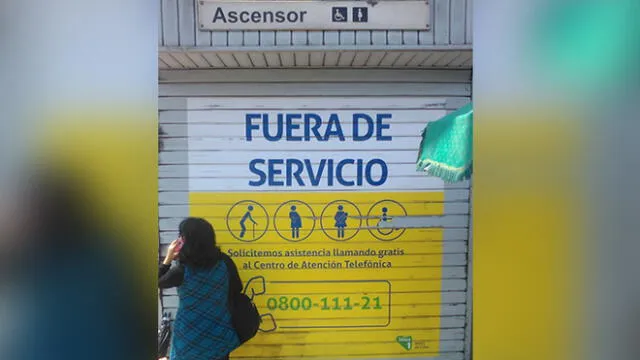 #YoDenuncio: ascensores de estación de Metro de Lima no funcionan